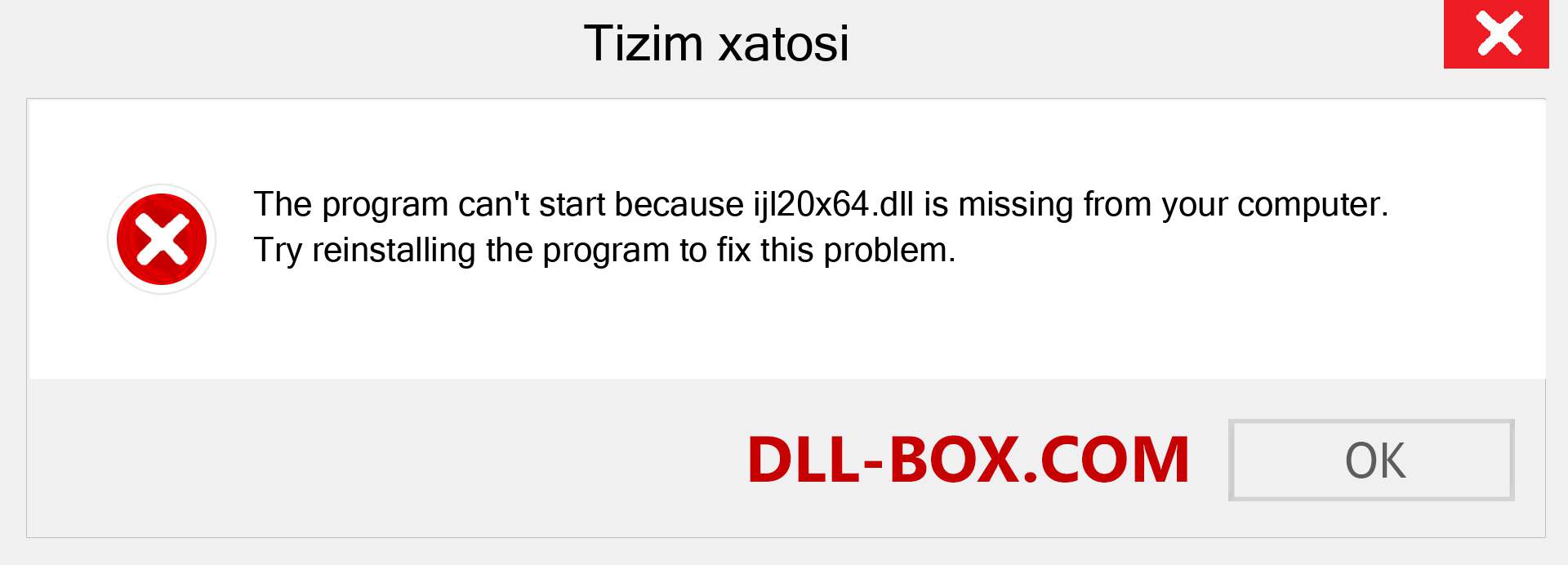 ijl20x64.dll fayli yo'qolganmi?. Windows 7, 8, 10 uchun yuklab olish - Windowsda ijl20x64 dll etishmayotgan xatoni tuzating, rasmlar, rasmlar